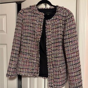 Ann Taylor Multicolor Tweed Blazer